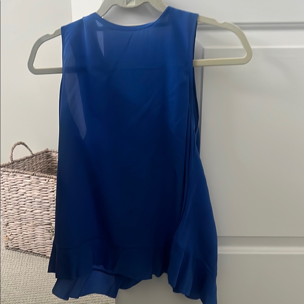 Madewell Blue Sleeveless Blouse